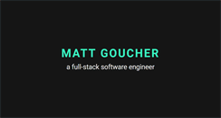Desktop Screenshot of mattgoucher.com